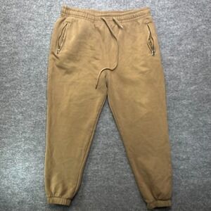 Maison Article Jogger Sweatpants Men's Brown Fleece Drawstring Classic - 2XL